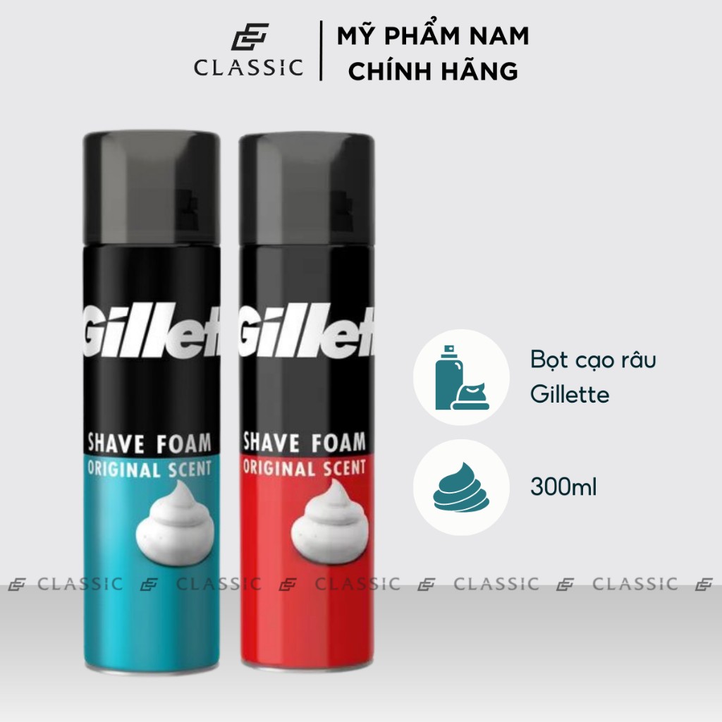 Bọt cạo râu Gillette Foamy Shave 300ml