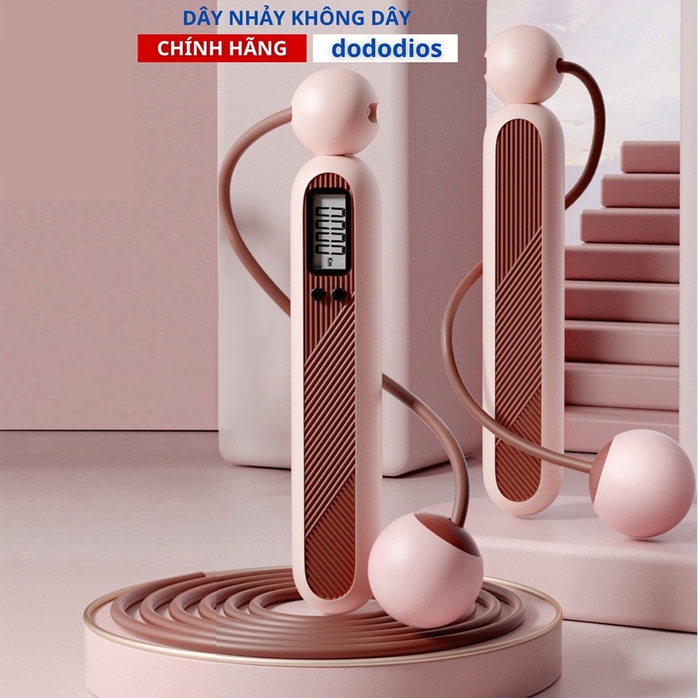 Dây Nhảy đếm số Thể Lực Đàn Hồi, Không Dây - Có Bóng Điều Chỉnh Luyện Dụng Cụ Tập Gym Thể Dục Giảm Cân( Đếm số bóng nhỏ)